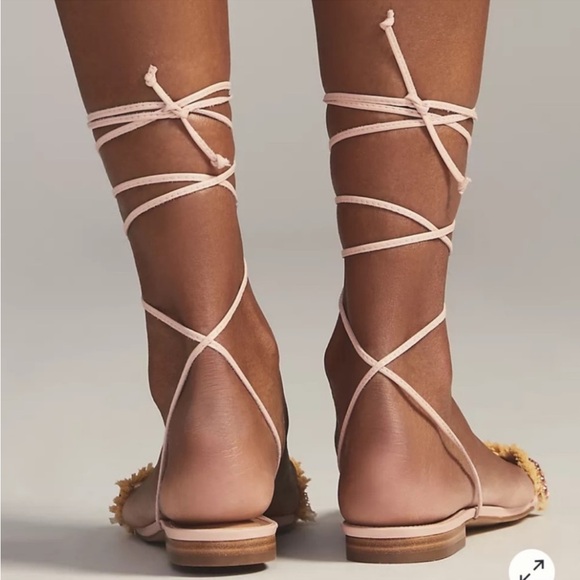 ANTHROPOLOGIE Embellished
Tie Up Sandals - Picture 7 of 8